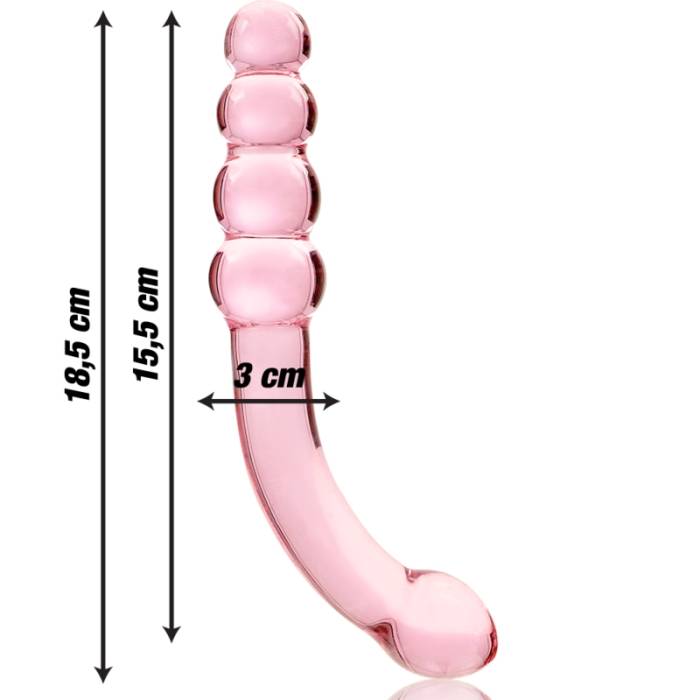 NEBULA SERIES BY IBIZA™ - MODELO 14 DILDO VIDRO BOROSILICADO 18,5 X 3 CM ROSA