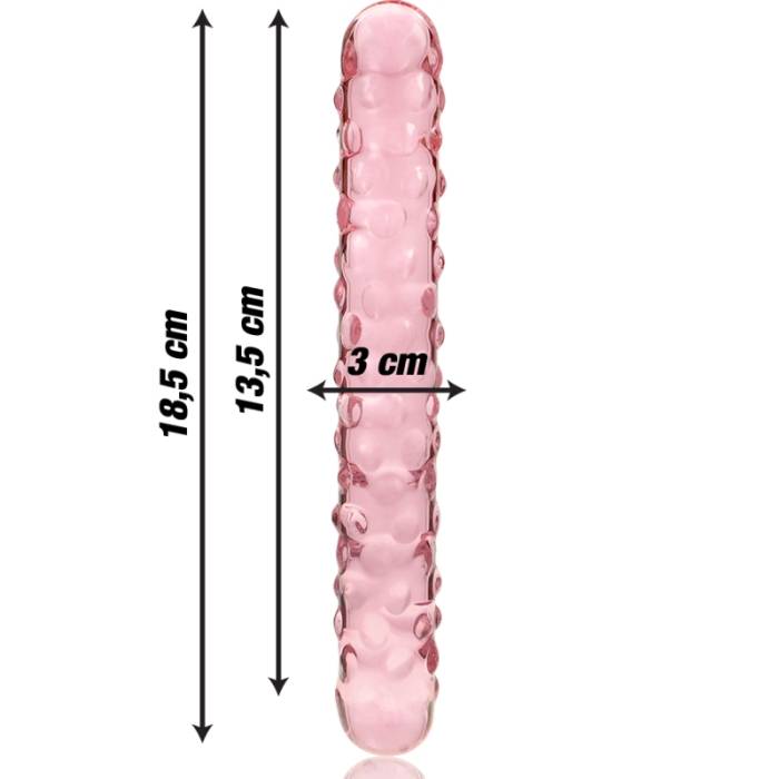 NEBULA SERIES BY IBIZA™ - MODELO 15 DILDO VIDRO BOROSILICADO 18,5 X 3 CM ROSA