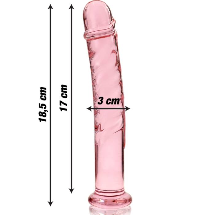 NEBULA SERIES BY IBIZA™ - MODELO 16 DILDO VIDRO BOROSILICADO 18,5 X 3 CM ROSA