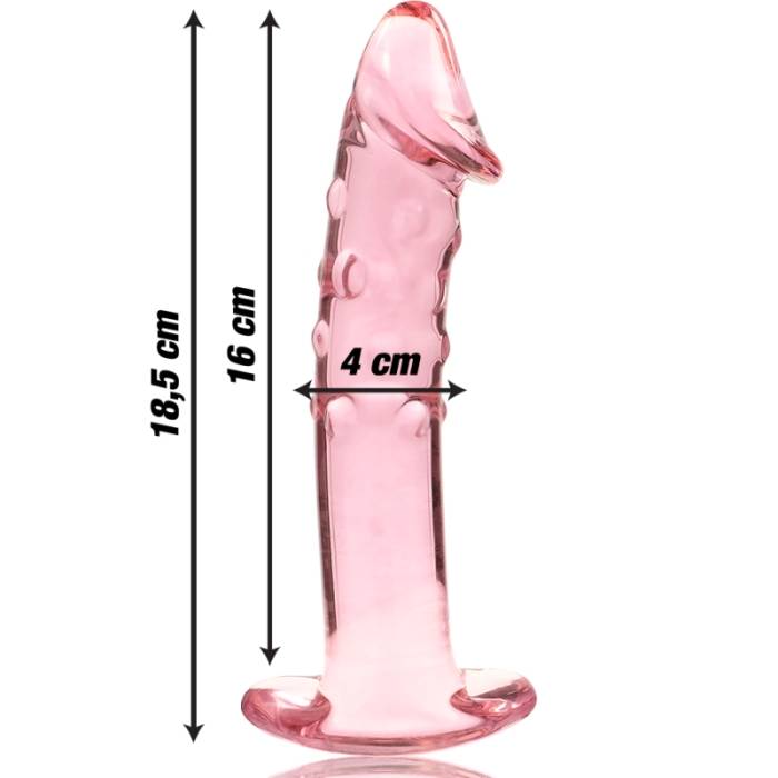 NEBULA SERIES BY IBIZA™ - MODELO 19 DILDO VIDRO BOROSILICADO 18,5 X 4 CM ROSA