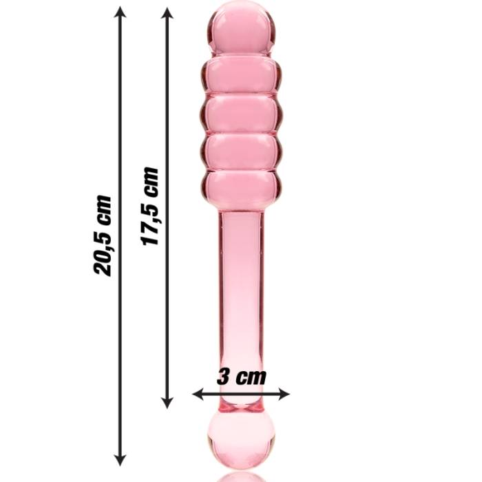 NEBULA SERIES BY IBIZA™ - MODELO 20 DILDO VIDRO BOROSILICADO 20,5 X 3 CM ROSA