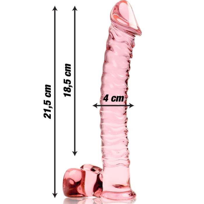 NEBULA SERIES BY IBIZA - MODELO 23 DILDO VIDRO BOROSILICADO 21,5 X 4 CM ROSA
