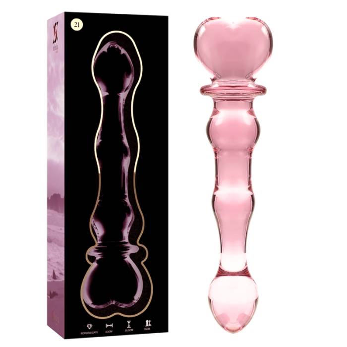 NEBULA SERIES BY IBIZA™ - MODELO 21 DILDO VIDRO BOROSILICADO 20,5 X 3,5 CM ROSA