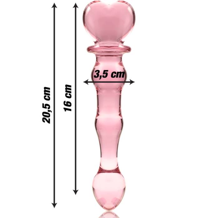 NEBULA SERIES BY IBIZA™ - MODELO 21 DILDO VIDRO BOROSILICADO 20,5 X 3,5 CM ROSA