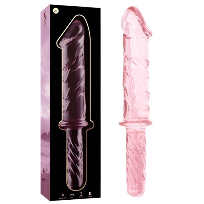 NEBULA SERIES BY IBIZA - MODELO 24 DILDO VIDRO BOROSILICADO 28,5 X 5 CM ROSA