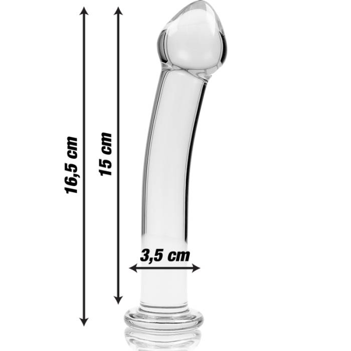 NEBULA SERIES BY IBIZA - MODELO 11 DILDO VIDRO BOROSILICADO 16 X 3 CM TRANSPARENTE