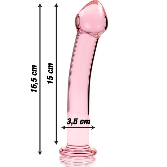 NEBULA SERIES BY IBIZA - MODELO 11 DILDO VIDRO BOROSILICADO 16 X 3 CM ROSA