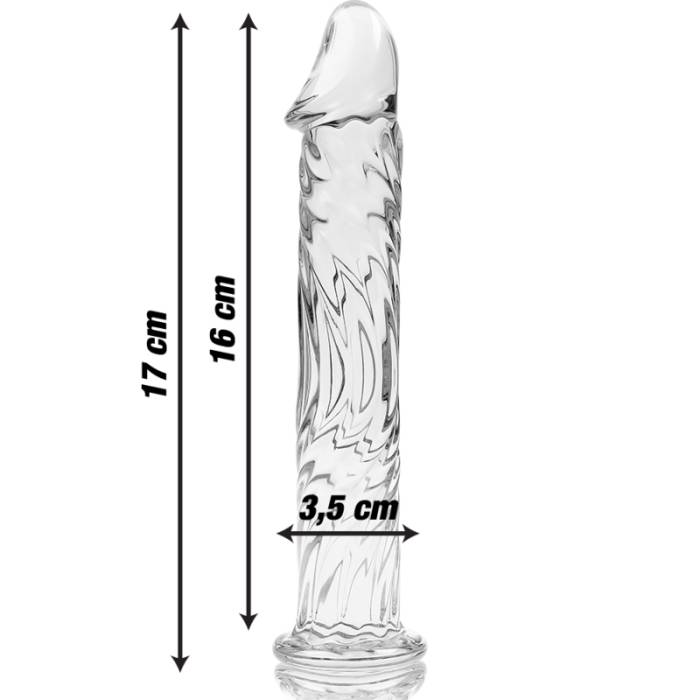 NEBULA SERIES BY IBIZA - MODELO 12 DILDO VIDRO BOROSILICADO 17 X 3,5 CM TRANSPARENTE