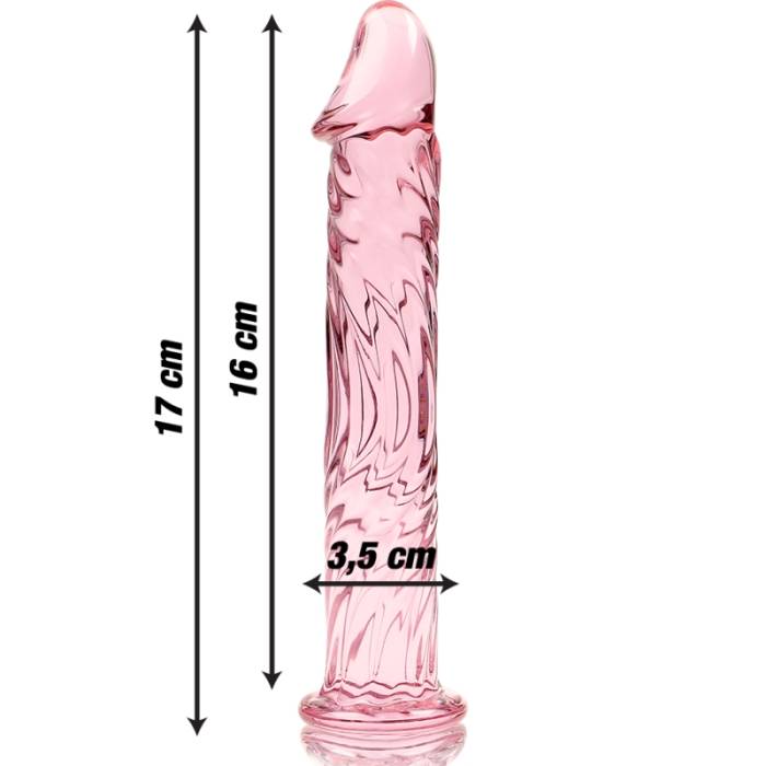 NEBULA SERIES BY IBIZA - MODELO 12 DILDO VIDRO BOROSILICADO 17 X 3,5 CM ROSA
