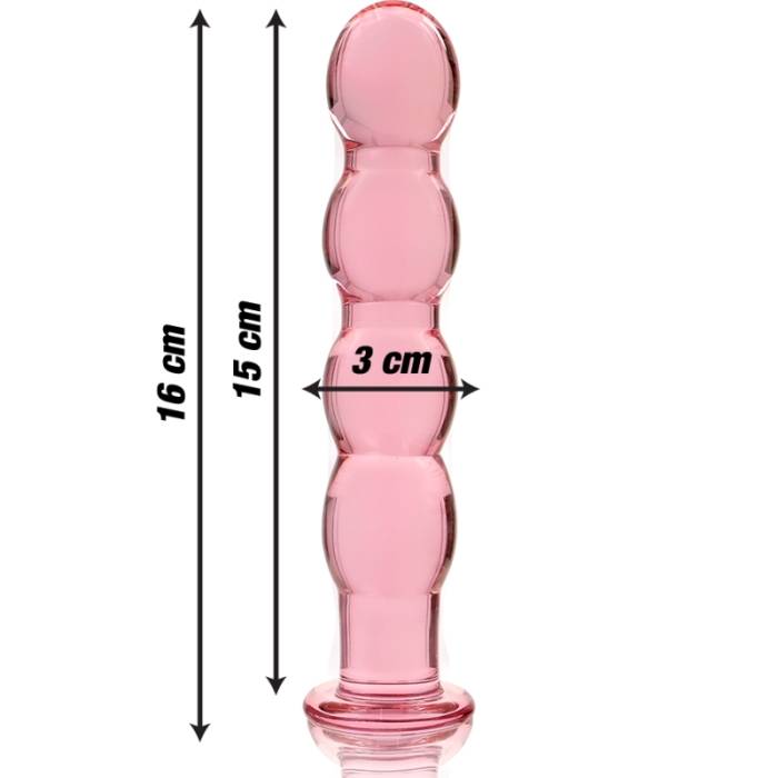 NEBULA SERIES BY IBIZA - MODELO 10 DILDO VIDRO BOROSILICADO 16,5 X 3,5 CM ROSA