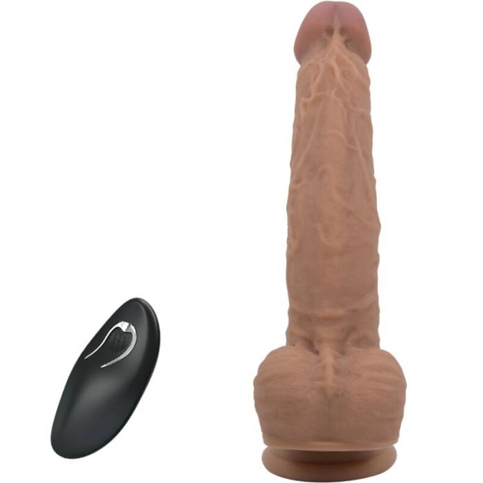 BONITO AMOR - DILDO JONATHAN SILICONE 3 VIBRAÇÃO + 3 FUNÇÕES DE IMPULSO CONTROLE REMOTO 21 CM