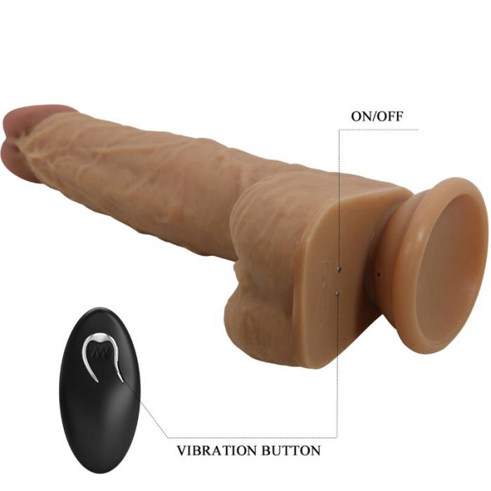 BONITO AMOR - DILDO JONATHAN SILICONE 3 VIBRAÇÃO + 3 FUNÇÕES DE IMPULSO CONTROLE REMOTO 21 CM