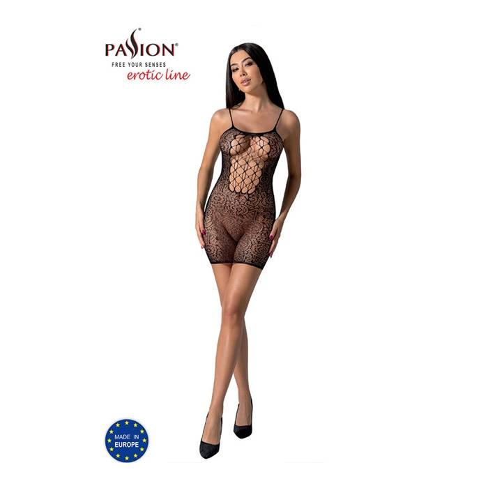 PASSION - BS096 BODYSTOCKING NEGRO TALLA UNICA