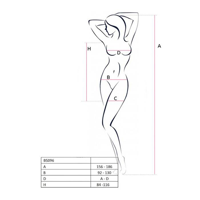 PASSION - BS096 BODYSTOCKING ROJO TALLA UNICA