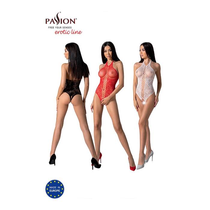 PASSION - BS094 BODYSTOCKING BLANCO TALLA UNICA