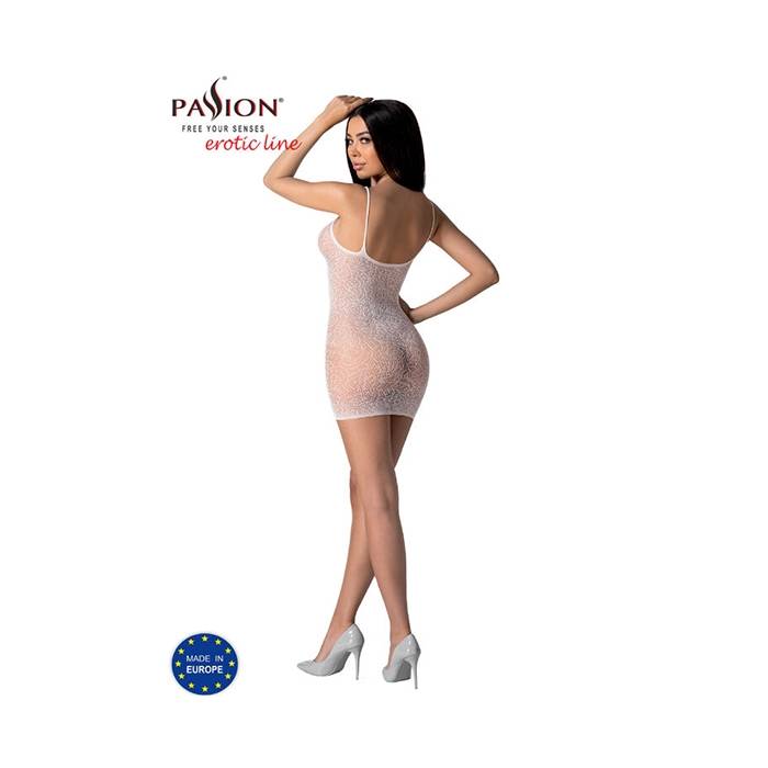 PASSION - BS096 BODYSTOCKING BLANCO TALLA UNICA