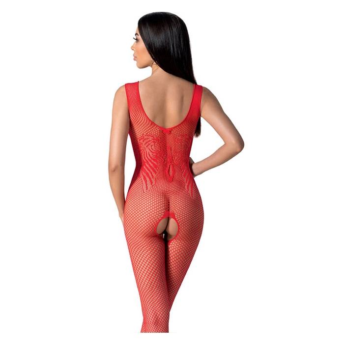 PASSION - BS098 BODYSTOCKING ROJO TALLA UNICA