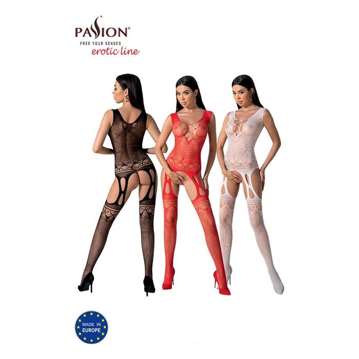 PASSION - BS099 BODYSTOCKING NEGRO TALLA UNICA