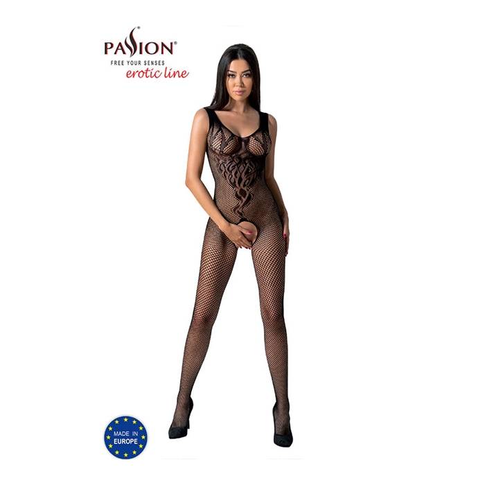 PASSION - BS098 BODYSTOCKING NEGRO TALLA UNICA