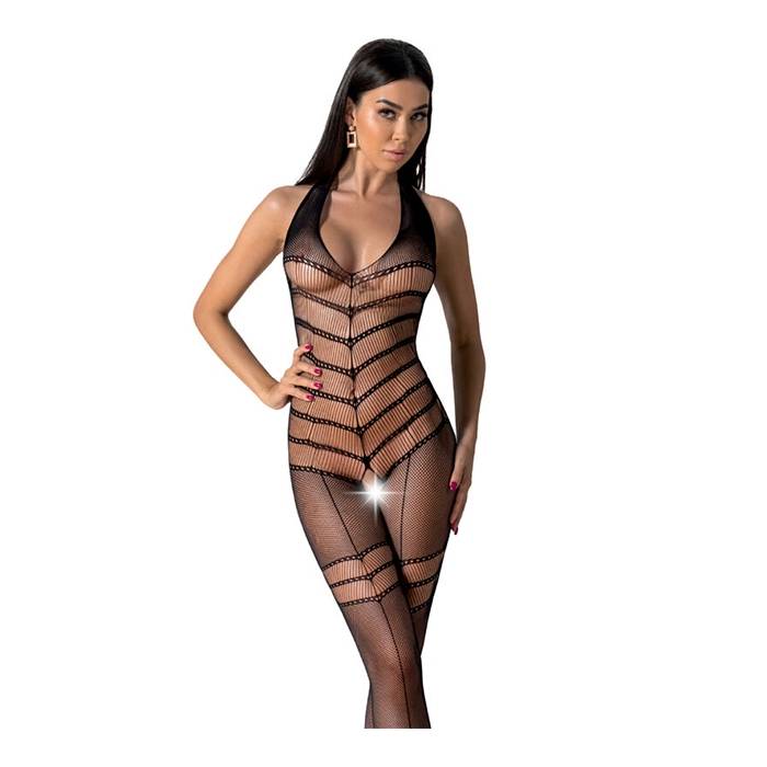 PASSION - BS100 BODYSTOCKING NEGRO TALLA UNICA