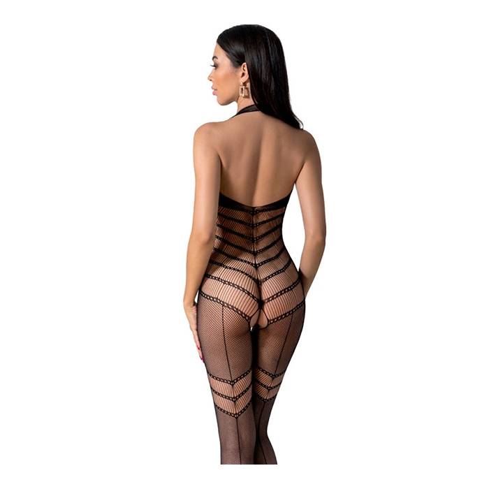 PASSION - BS100 BODYSTOCKING NEGRO TALLA UNICA