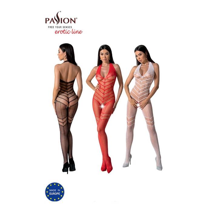 PASSION - BS100 BODYSTOCKING NEGRO TALLA UNICA