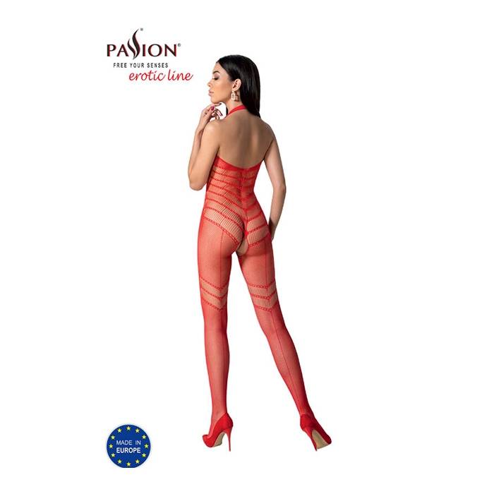 PASSION - BS100 BODYSTOCKING ROJO TALLA UNICA