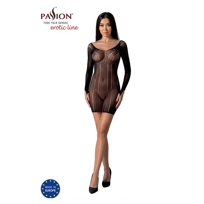 PASSION - BS101 BODYSTOCKING NEGRO TALLA UNICA