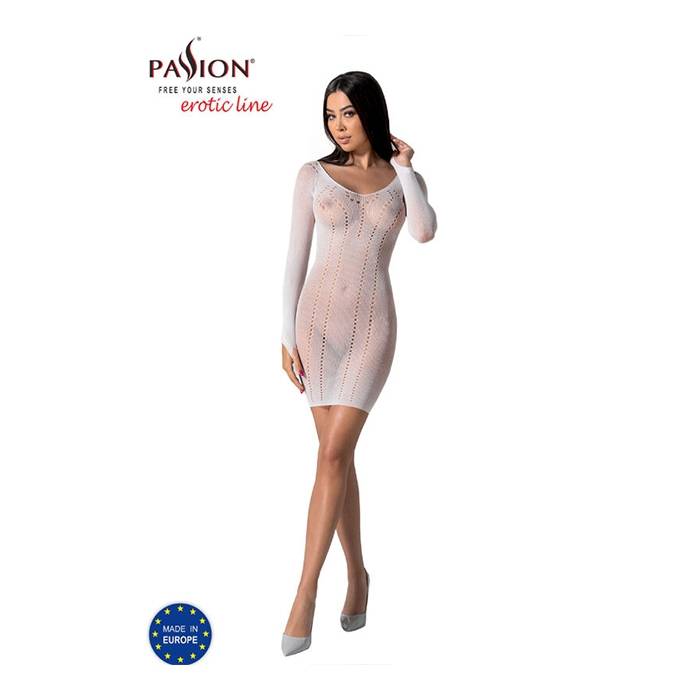 PASSION - BS101 BODYSTOCKING BLANCO TALLA UNICA