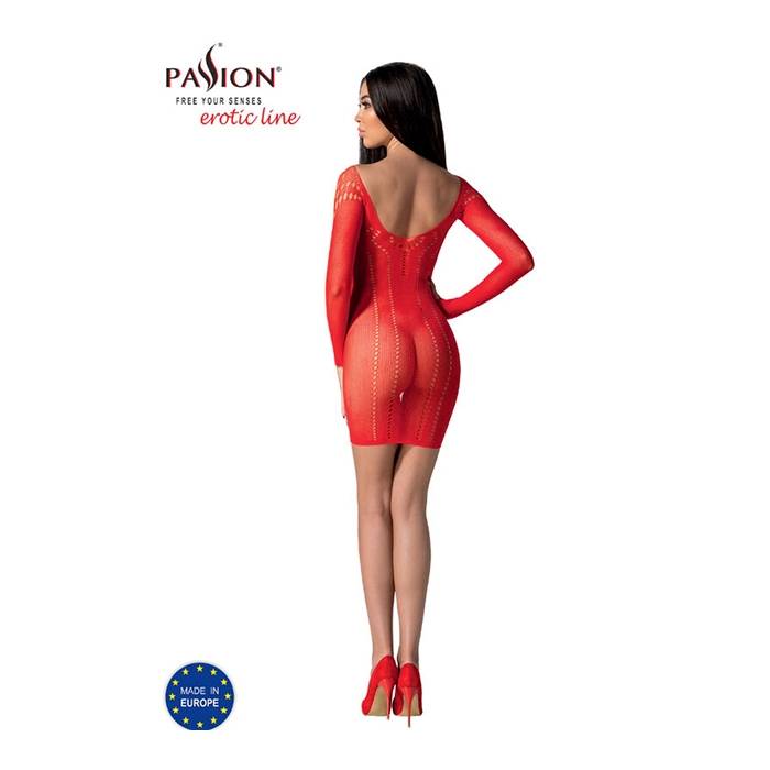 PASSION - BS101 BODYSTOCKING ROJO TALLA UNICA