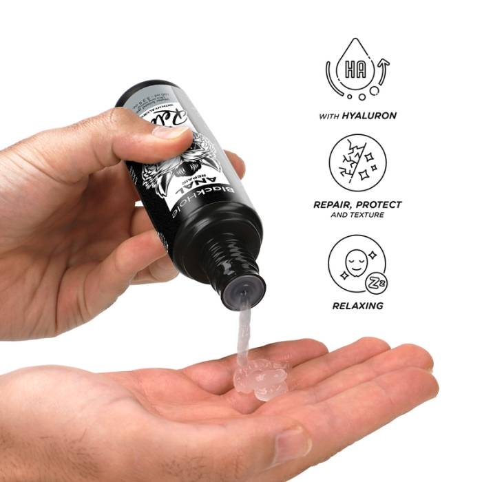 BLACK HOLE - REPARO ANAL RELAX À BASE DE ÁGUA COM HYALURON 100 ML