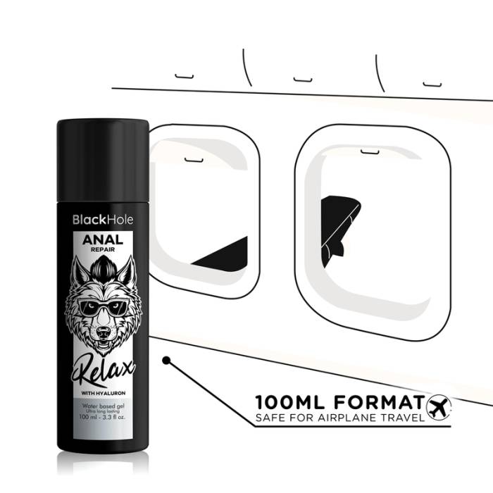 BLACK HOLE - REPARO ANAL RELAX À BASE DE ÁGUA COM HYALURON 100 ML
