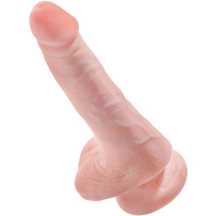 KING COCK - PÊNIS REALÍSTICO COM BOLAS 13,5 CM LEVE