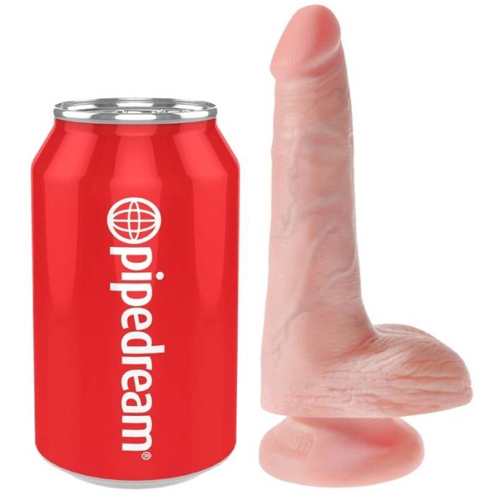 KING COCK - PÊNIS REALÍSTICO COM BOLAS 13,5 CM LEVE