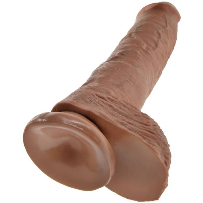 KING COCK - PÊNIS REALÍSTICO COM BOLAS 19,8 CM CARAMELO