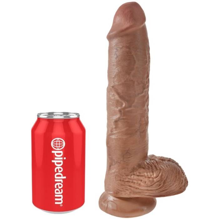 KING COCK - PÊNIS REALÍSTICO COM BOLAS 19,8 CM CARAMELO