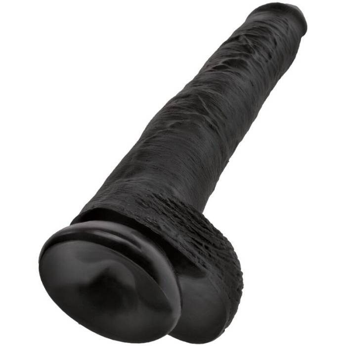 KING COCK - PÊNIS REALÍSTICO COM BOLAS 30,5 CM PRETO