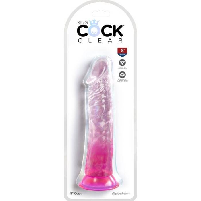 KING COCK CLEAR - PÊNIS REALISTA 19,7 CM ROSA