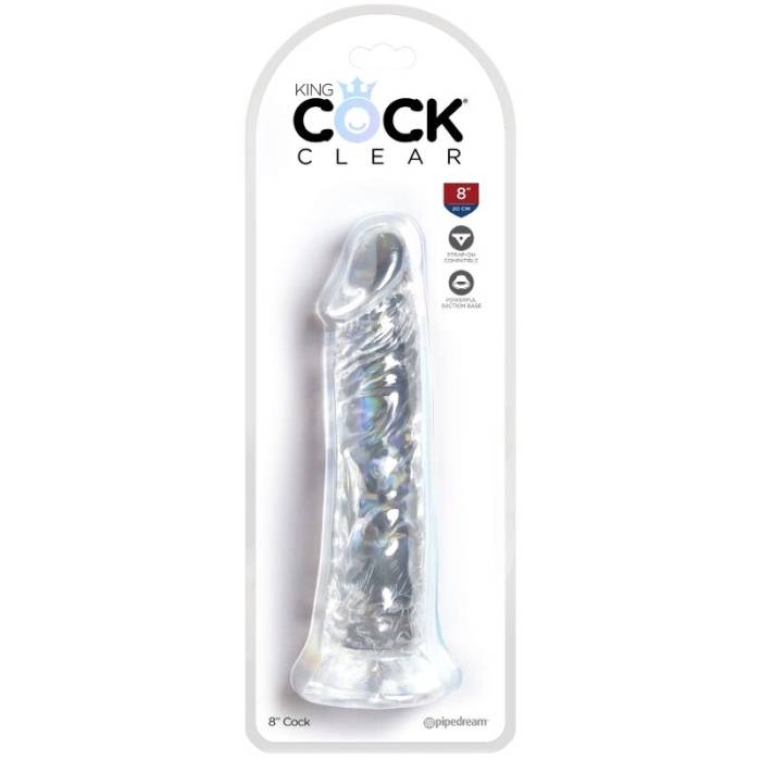 KING COCK CLEAR - PÊNIS REALISTA 19,7 CM TRANSPARENTE