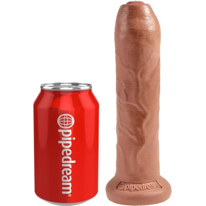 KING COCK - PÊNIS REALÍSTICO SEM CORTES 17,8 CM CARAMELO
