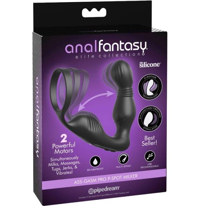 COLEÇÃO ANAL FANTASY ELITE - MASSAGEADOR DE PRÓSTATA VIBRANTE E RECARREGÁVEL