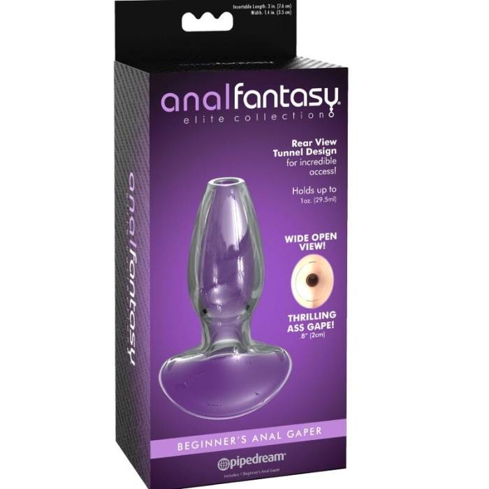 COLEÇÃO ANAL FANTASY ELITE - DILATOR ANAL GAPER PARA INICIANTES CRISTAL TAMANHO S