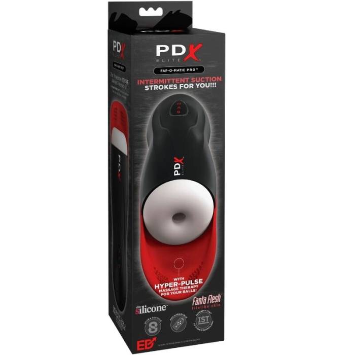 PDX ELITE - MASTURBADOR FAP-O-MATIC PRO STROKER COM BASE DE TESTÍCULOS