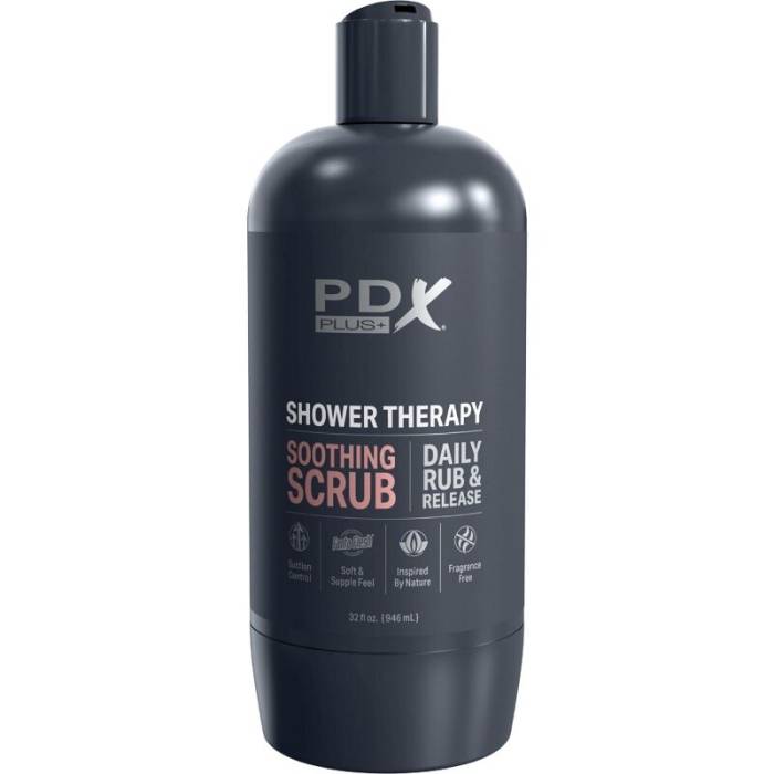 PDX PLUS - MASTURBADOR DE STROKER DE DESIGN DISCRETO COM FRASCOS DE SHAMPOO ESFREGANTE CALMANTE CARAMELO