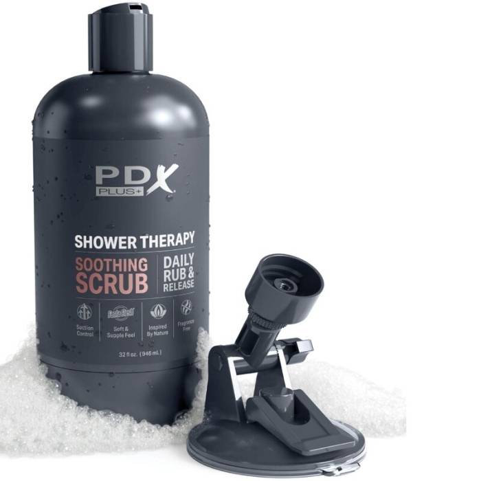 PDX PLUS - MASTURBADOR DE STROKER DE DESIGN DISCRETO COM FRASCOS DE SHAMPOO ESFREGANTE CALMANTE CARAMELO