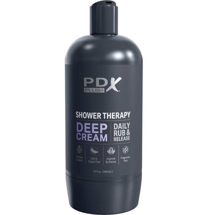 PDX PLUS - MASTURBADOR STROKER DE DESIGN DISCRETO COM FRASCOS DE SHAMPOO DE CREME PROFUNDO