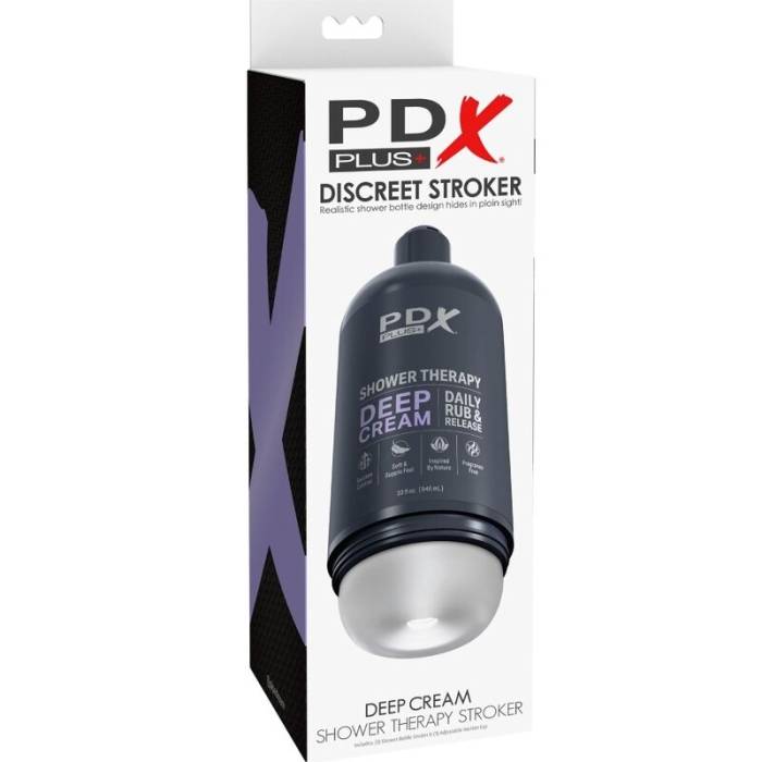 PDX PLUS - MASTURBADOR STROKER DE DESIGN DISCRETO COM FRASCOS DE SHAMPOO DE CREME PROFUNDO