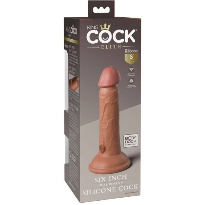 KING COCK ELITE - DILDO DE SILICONE REALISTA 15,2 CM CANDY