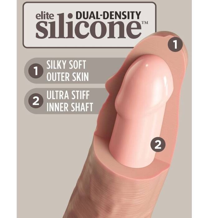 KING COCK ELITE - DILDO DE SILICONE REALISTA 15,2 CM