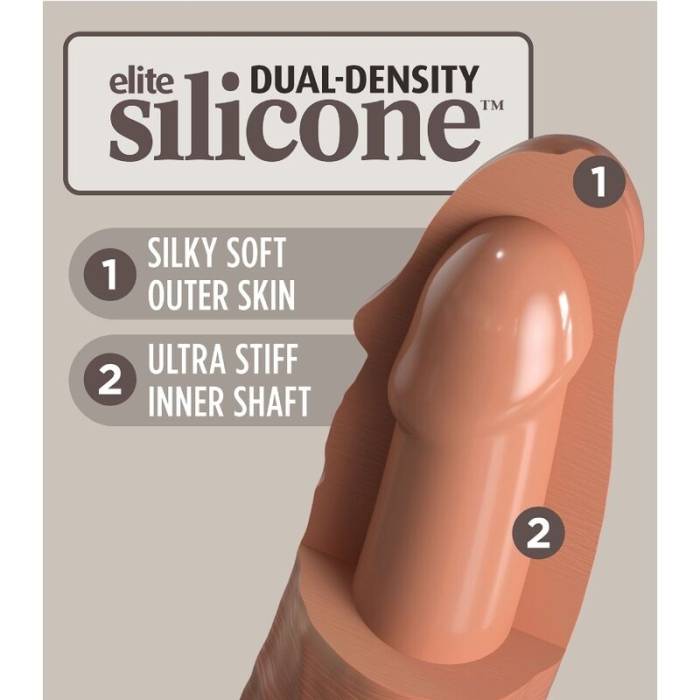 KING COCK ELITE - DILDO DE SILICONE REALISTA 17,8 CM CANDY